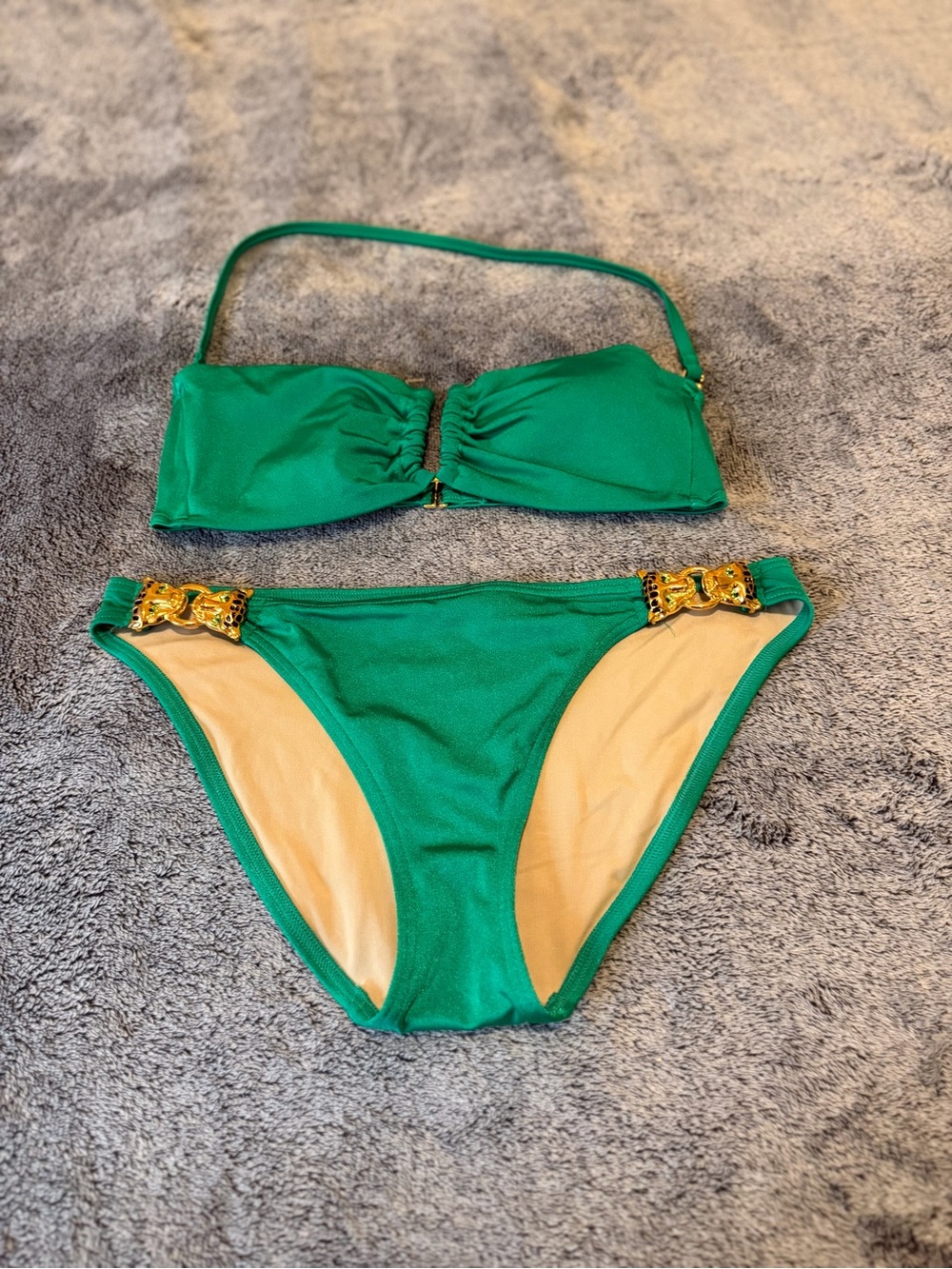 Victoria’s Secret Bikini Cougar gold Hardware Sz M